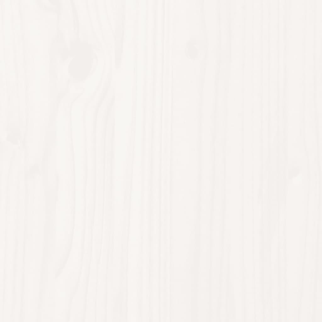 Bed Frame without Mattress White 135x190 cm Double Solid Wood Pine