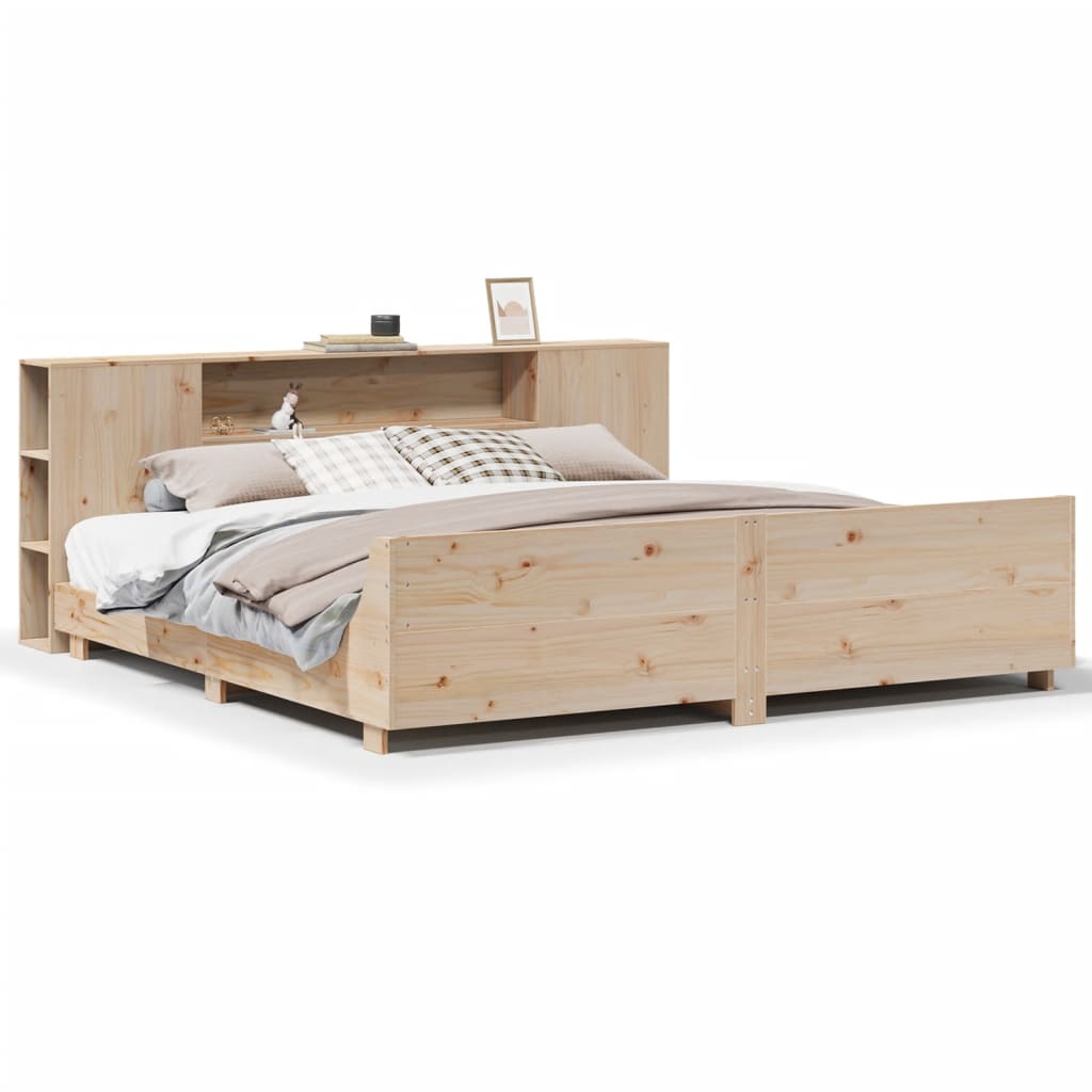 Bed Frame without Mattress 180x200 cm Super King Solid Wood Pine