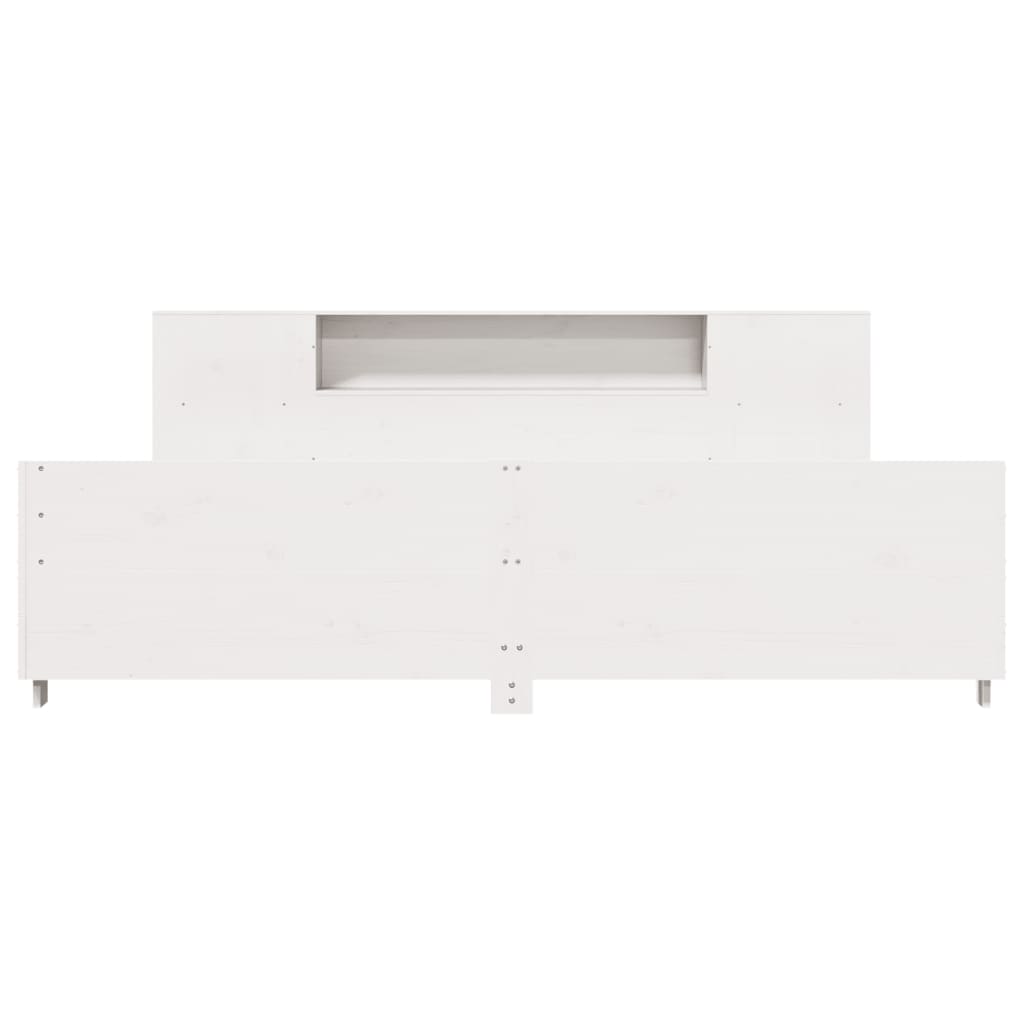 Bed Frame without Mattress White 180x200 cm Super King Solid Wood Pine