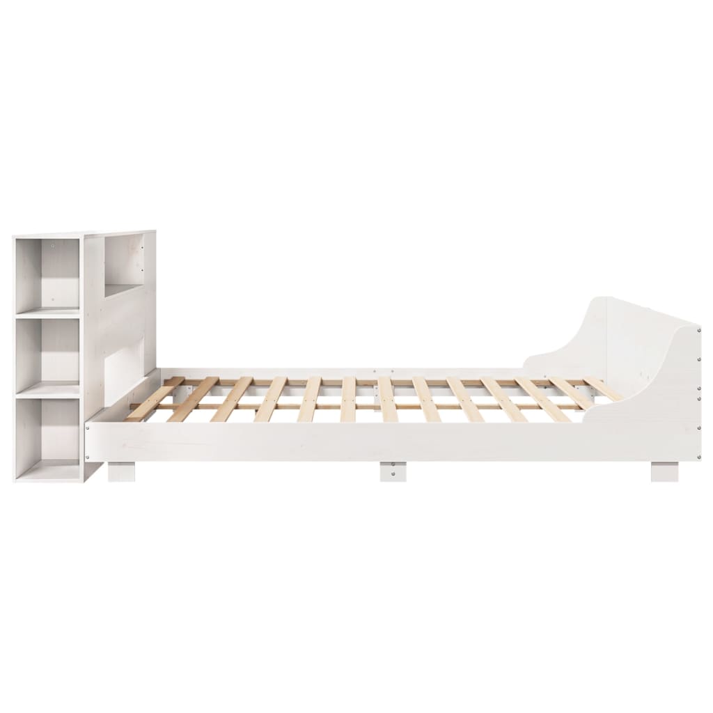 Bed Frame without Mattress White 180x200 cm Super King Solid Wood Pine