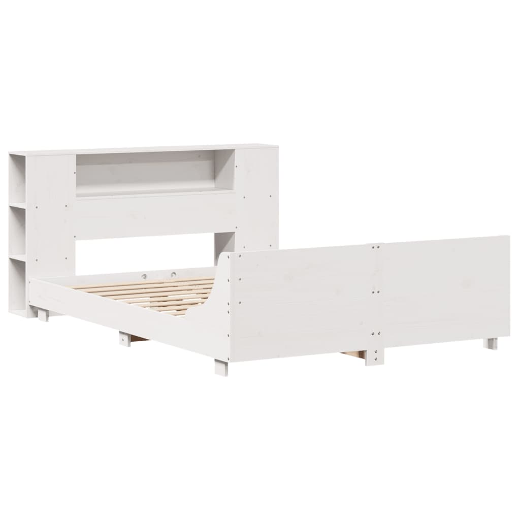 Bed Frame without Mattress White 160x200 cm Solid Wood Pine