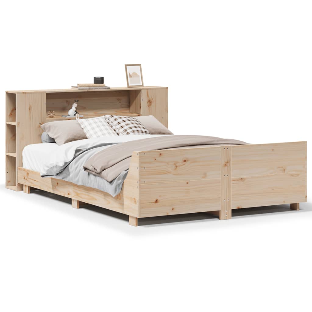 Bed Frame without Mattress 150x200 cm King Size Solid Wood Pine