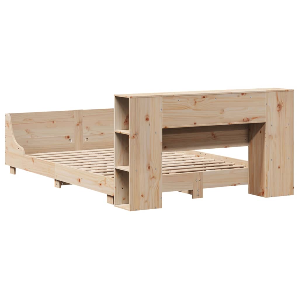 Bed Frame without Mattress 150x200 cm King Size Solid Wood Pine