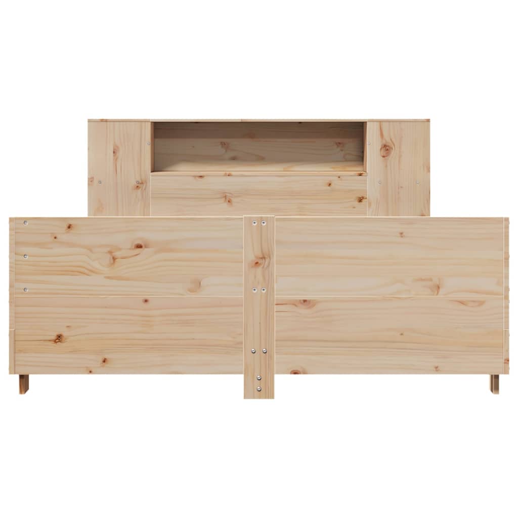 Bed Frame without Mattress 140x190 cm Solid Wood Pine