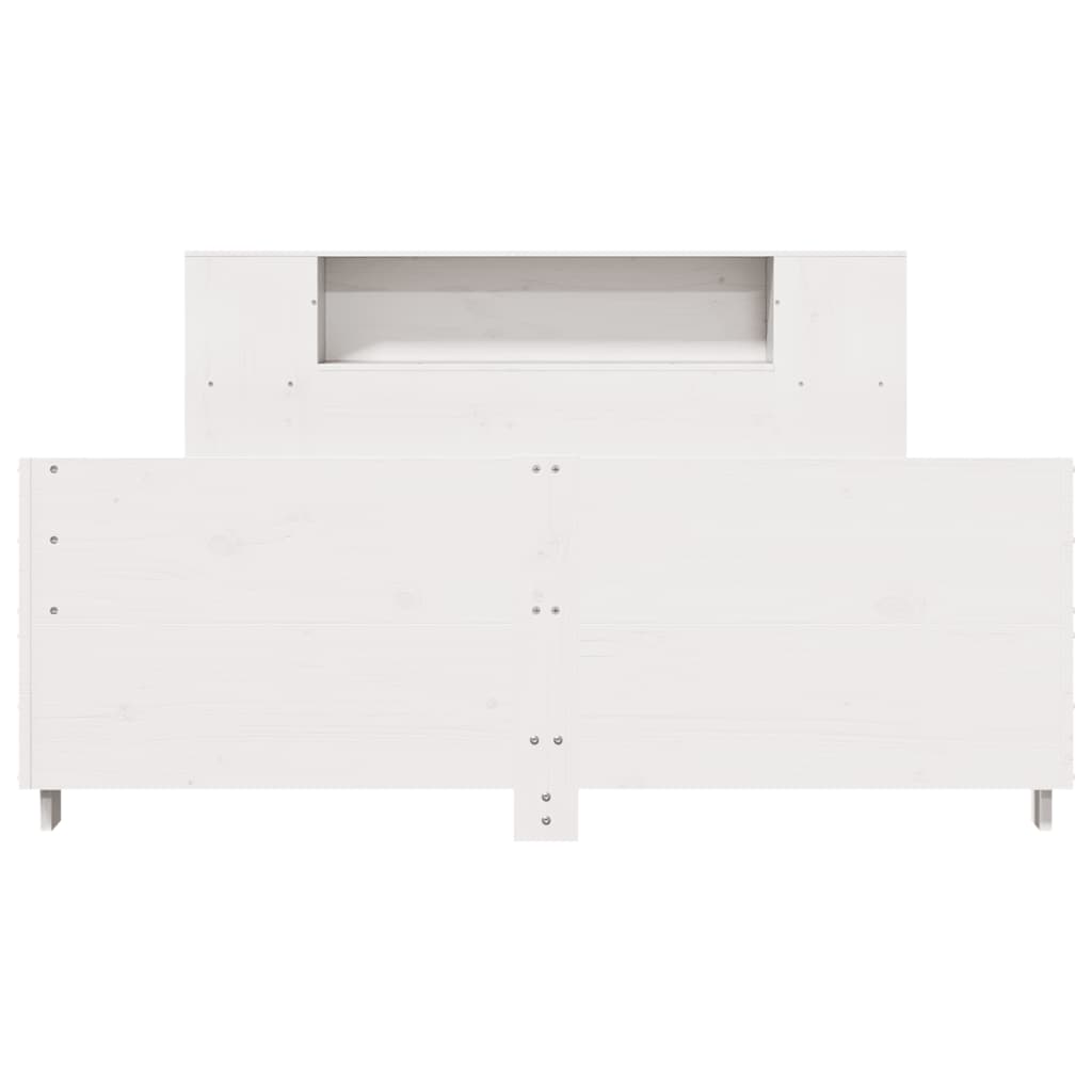 Bed Frame without Mattress White 140x190 cm Solid Wood Pine