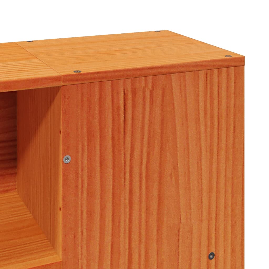 Bed Frame without Mattress Wax Brown 135x190 cm Double Solid Wood Pine