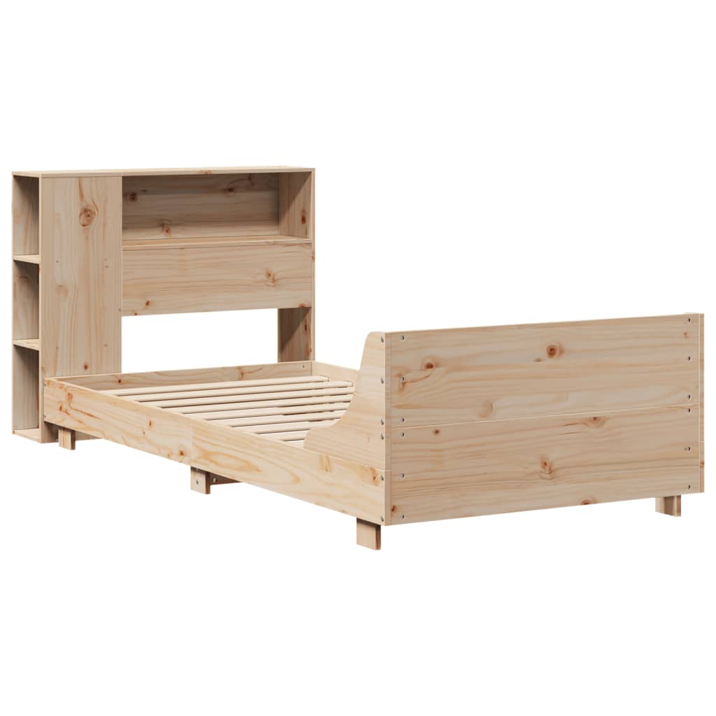 Bed Frame without Mattress 100x200 cm Solid Wood Pine