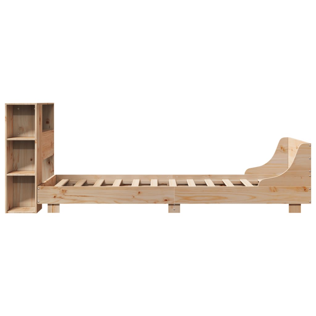 Bed Frame without Mattress 100x200 cm Solid Wood Pine