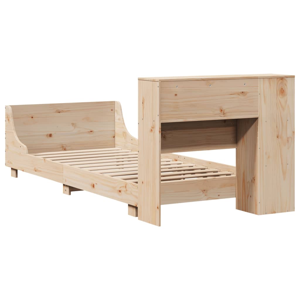 Bed Frame without Mattress 100x200 cm Solid Wood Pine