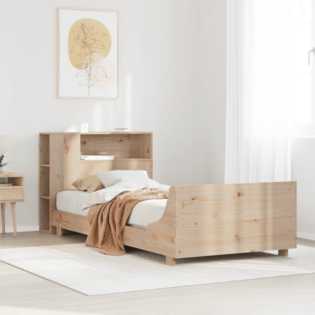 Bed Frame without Mattress 100x200 cm Solid Wood Pine