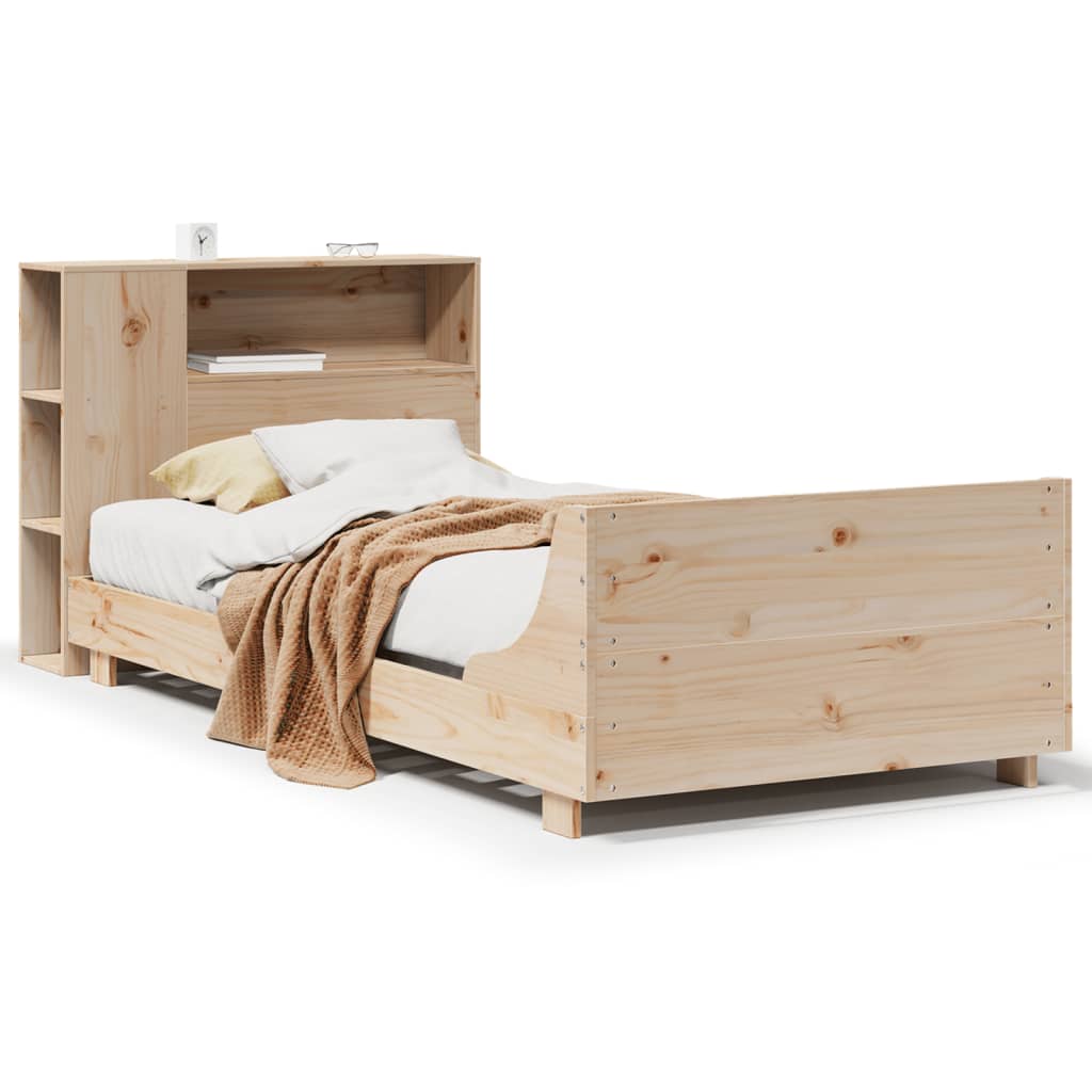 Bed Frame without Mattress 90x190 cm Single Solid Wood Pine
