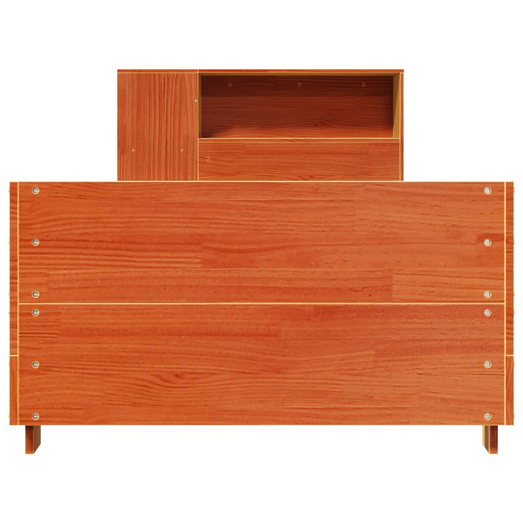 Bed Frame without Mattress Wax Brown 75x190 cm Small Single Solid Wood Pine