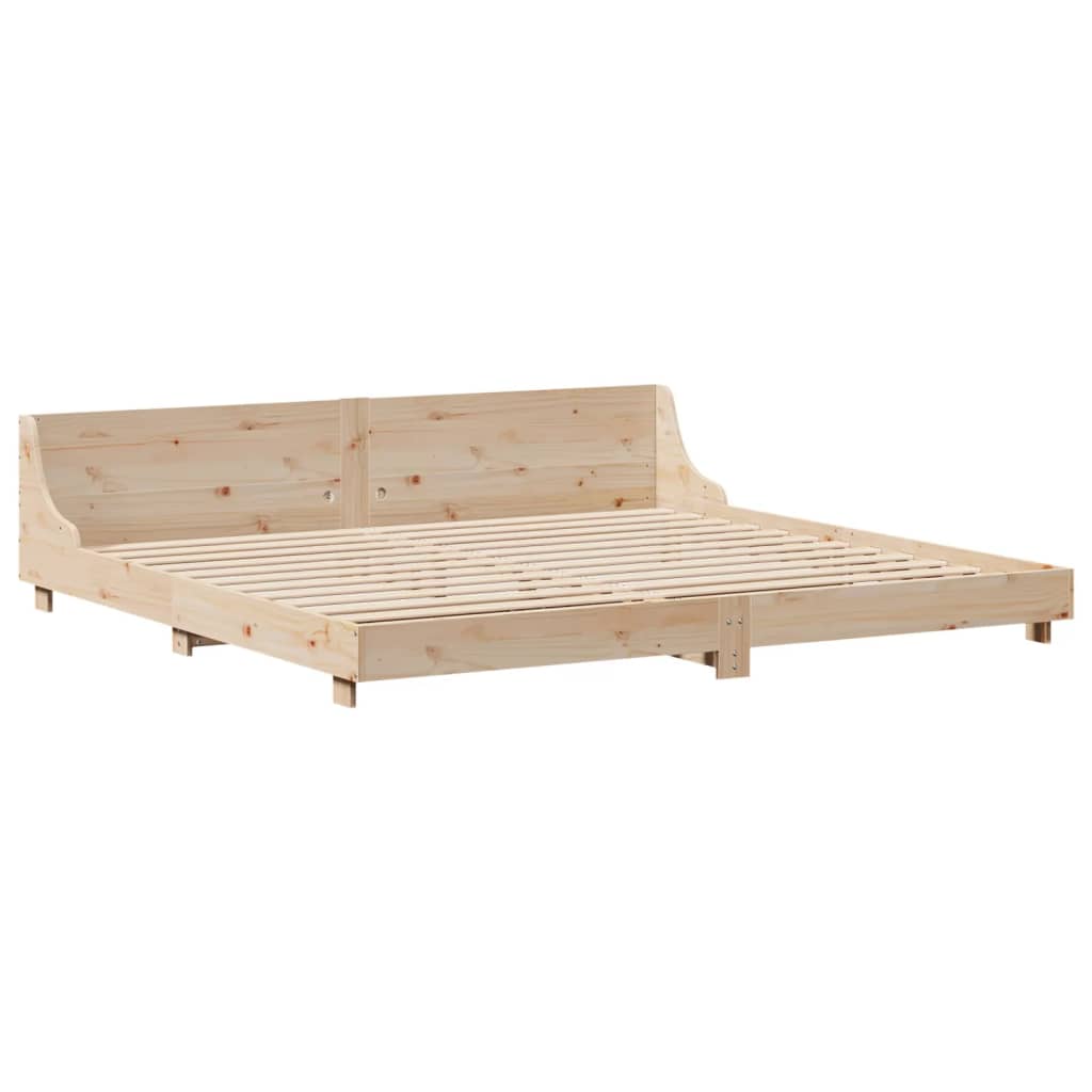 Bed Frame without Mattress 180x200 cm Super King Solid Wood Pine