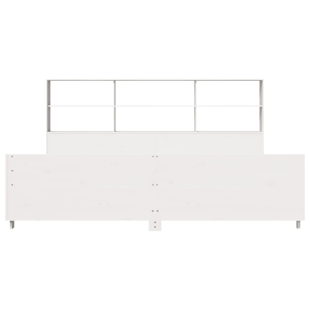 Bed Frame without Mattress White 180x200 cm Super King Solid Wood Pine