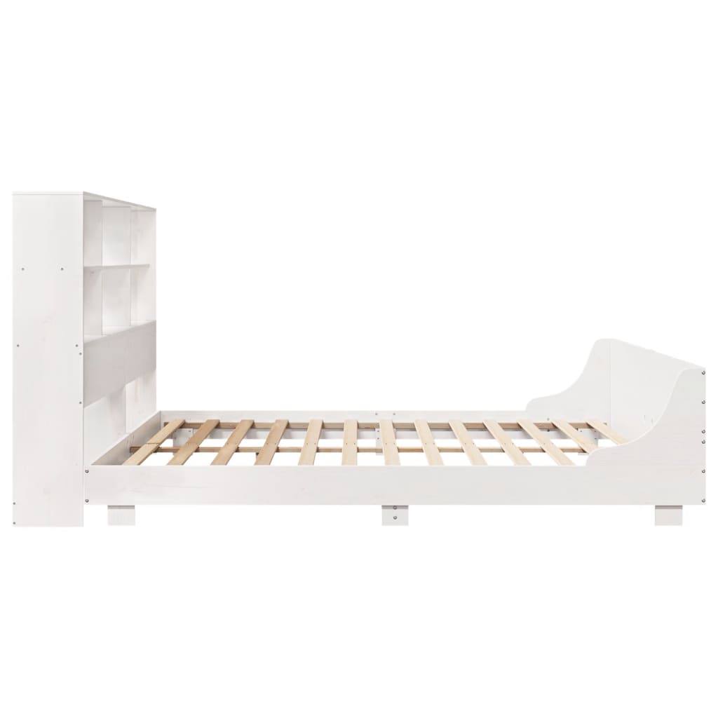 Bed Frame without Mattress White 180x200 cm Super King Solid Wood Pine
