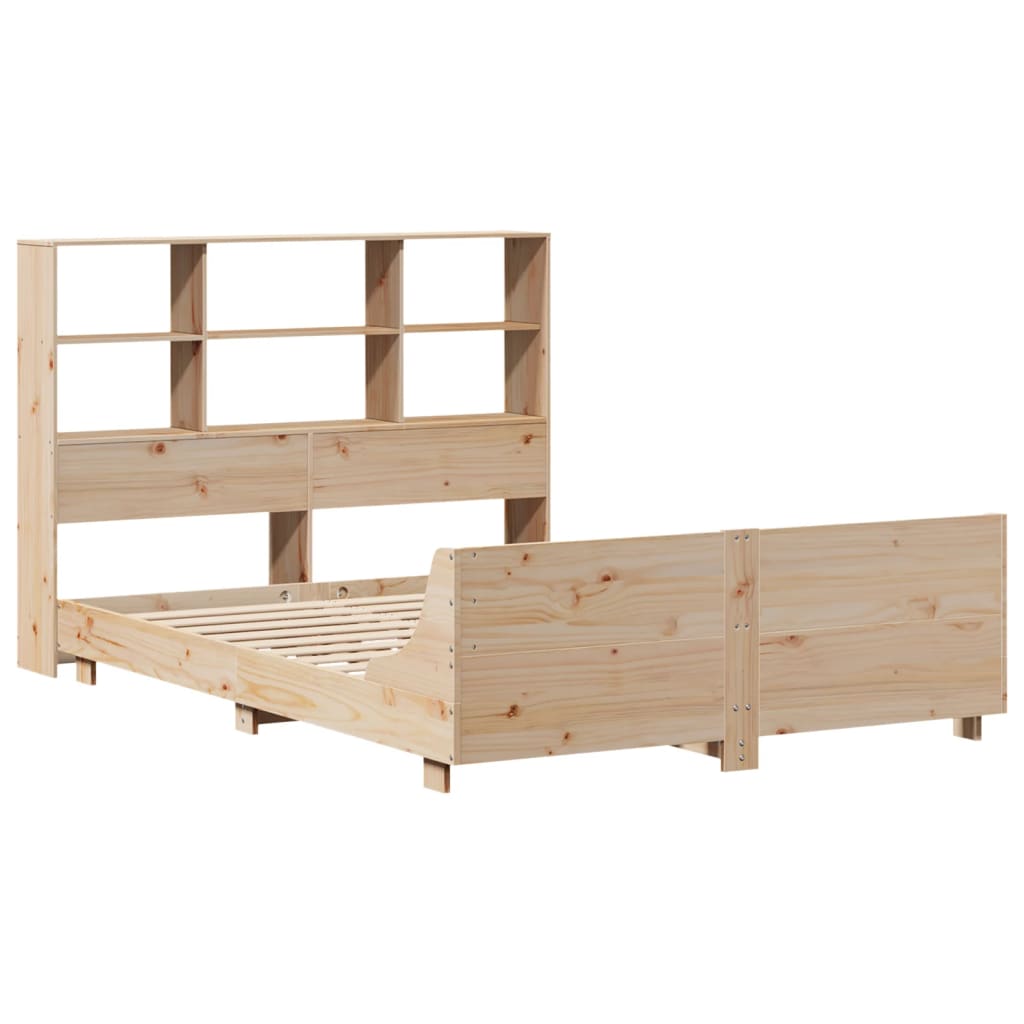 Bed Frame without Mattress 150x200 cm King Size Solid Wood Pine