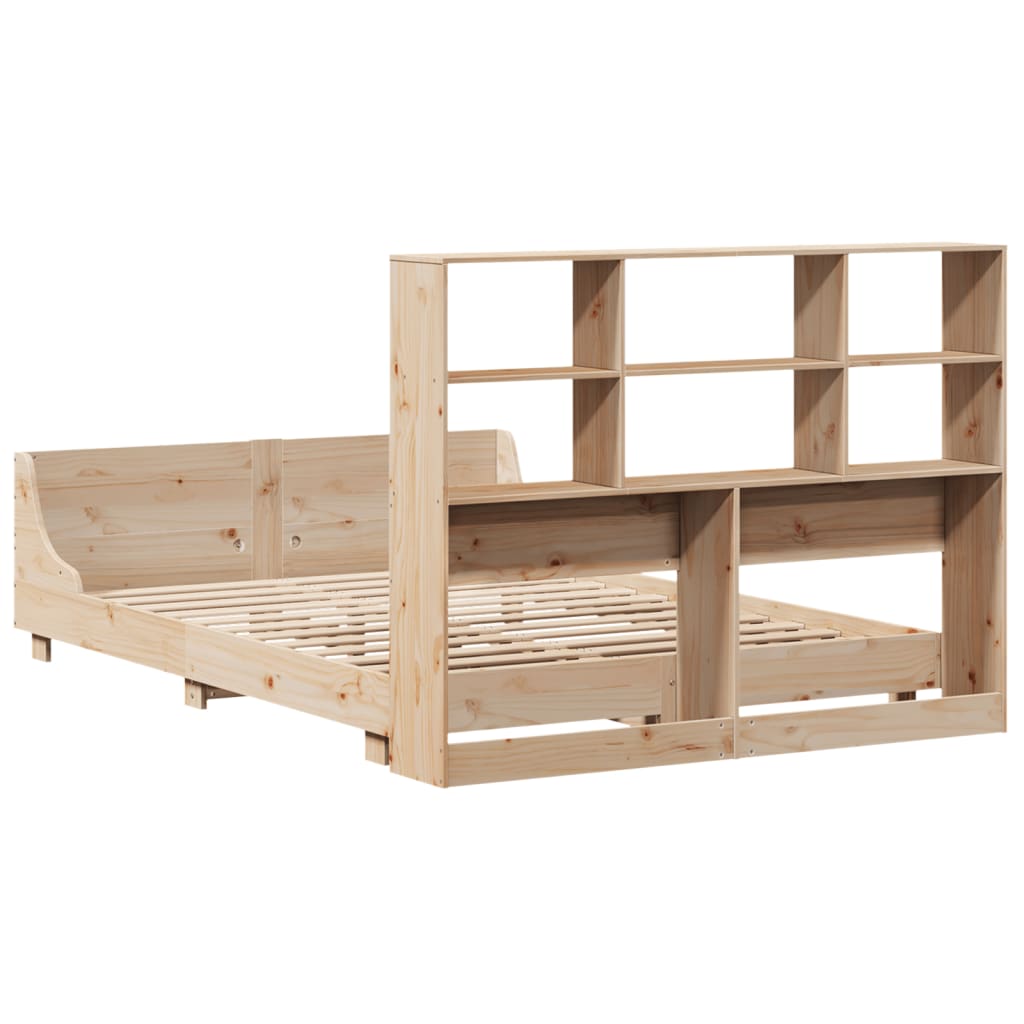 Bed Frame without Mattress 150x200 cm King Size Solid Wood Pine