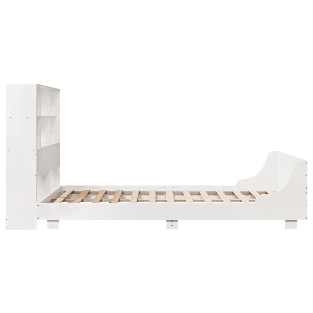 Bed Frame without Mattress White 120x200 cm Solid Wood Pine