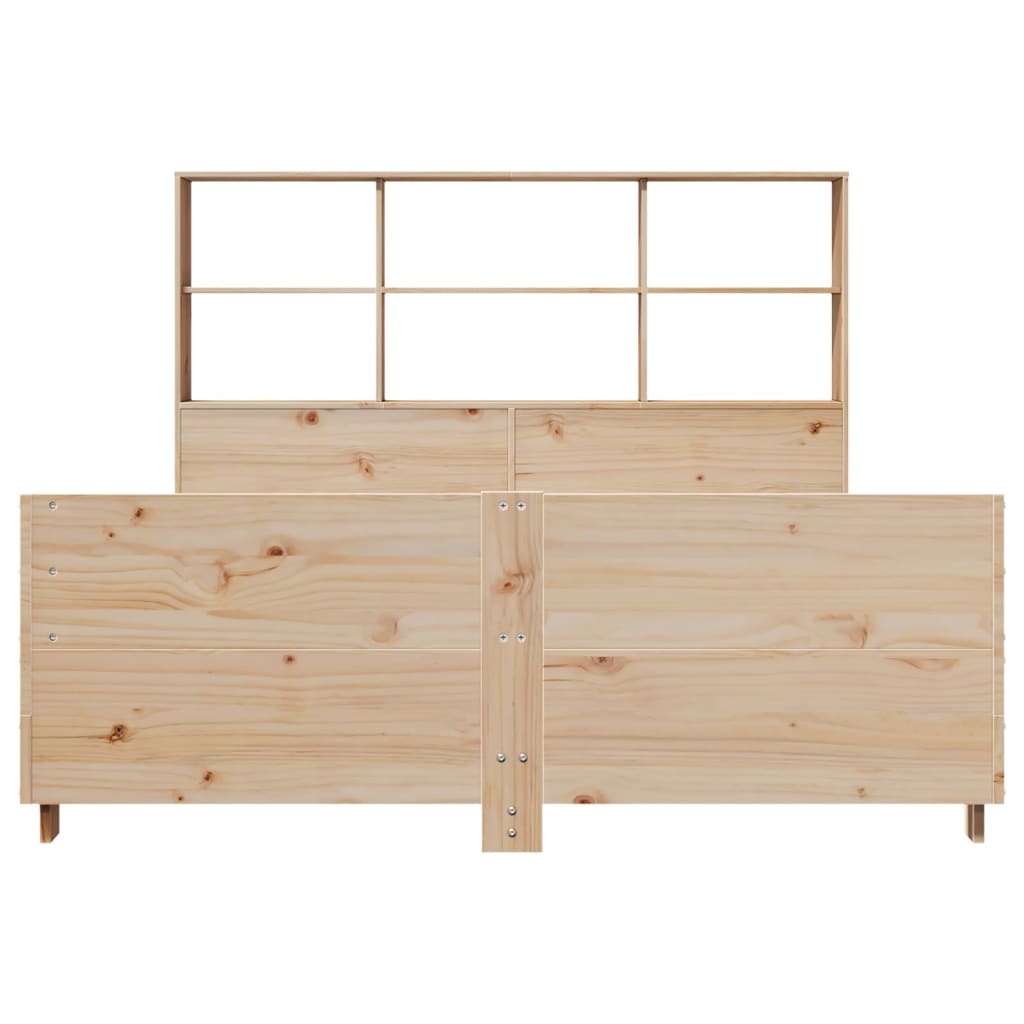 Bed Frame without Mattress 140x190 cm Solid Wood Pine