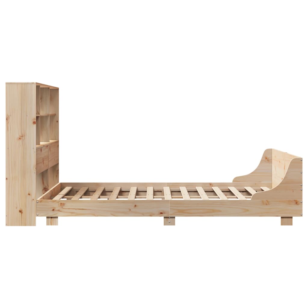 Bed Frame without Mattress 140x190 cm Solid Wood Pine