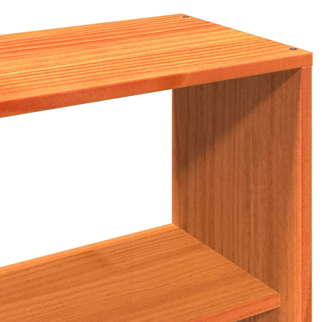 Bed Frame without Mattress Wax Brown 135x190 cm Double Solid Wood Pine