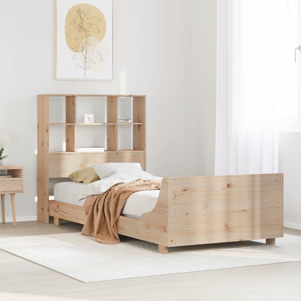 Bed Frame without Mattress 90x190 cm Single Solid Wood Pine
