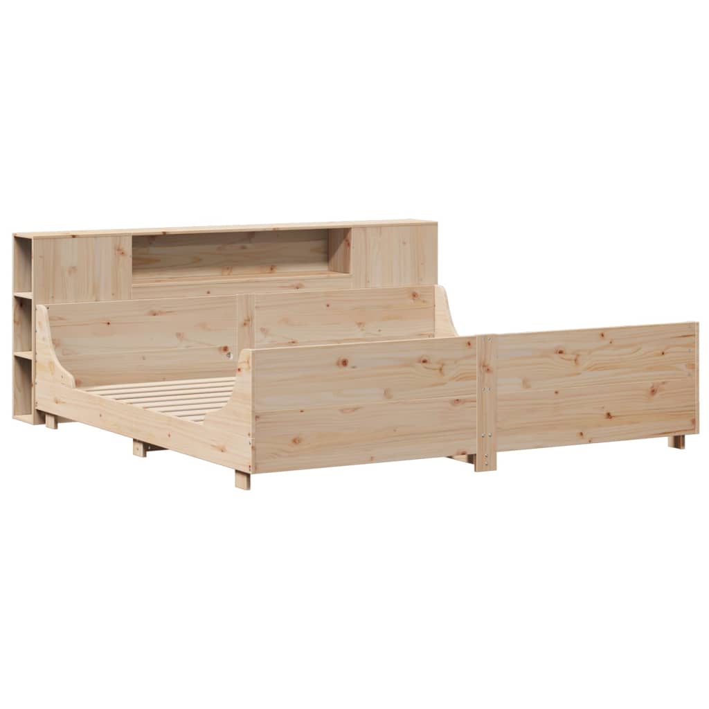 Bed Frame without Mattress 200x200 cm Solid Wood Pine
