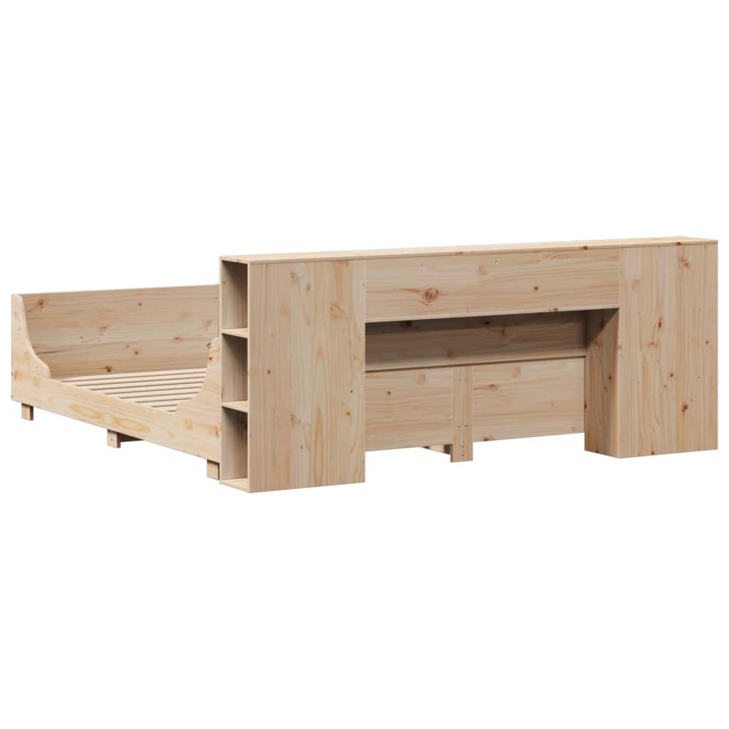 Bed Frame without Mattress 200x200 cm Solid Wood Pine