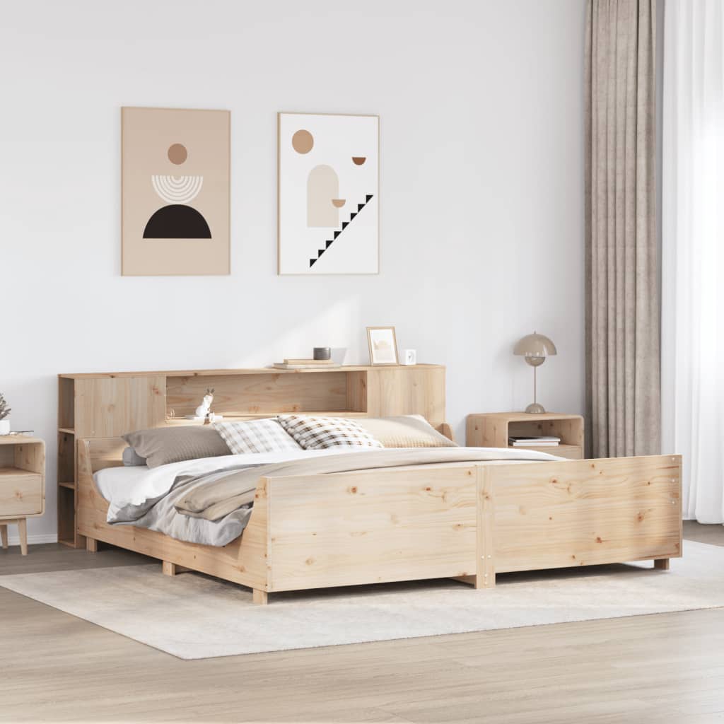 Bed Frame without Mattress 180x200 cm Super King Solid Wood Pine