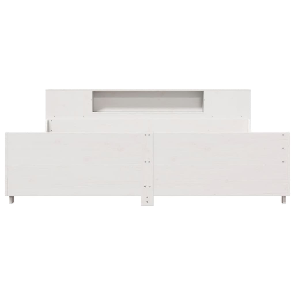 Bed Frame without Mattress White 180x200 cm Super King Solid Wood Pine