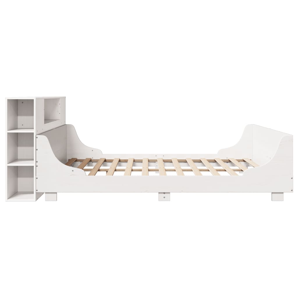 Bed Frame without Mattress White 180x200 cm Super King Solid Wood Pine