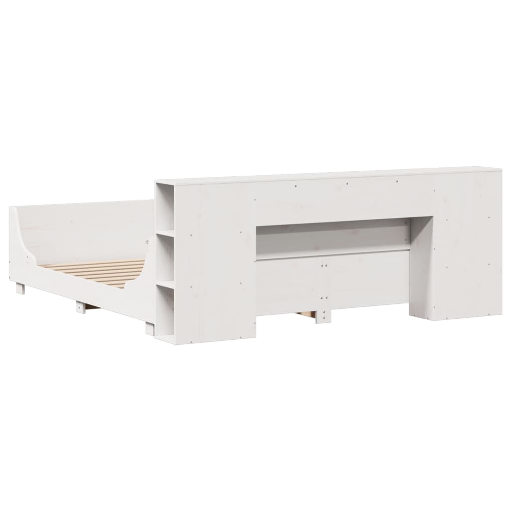 Bed Frame without Mattress White 180x200 cm Super King Solid Wood Pine