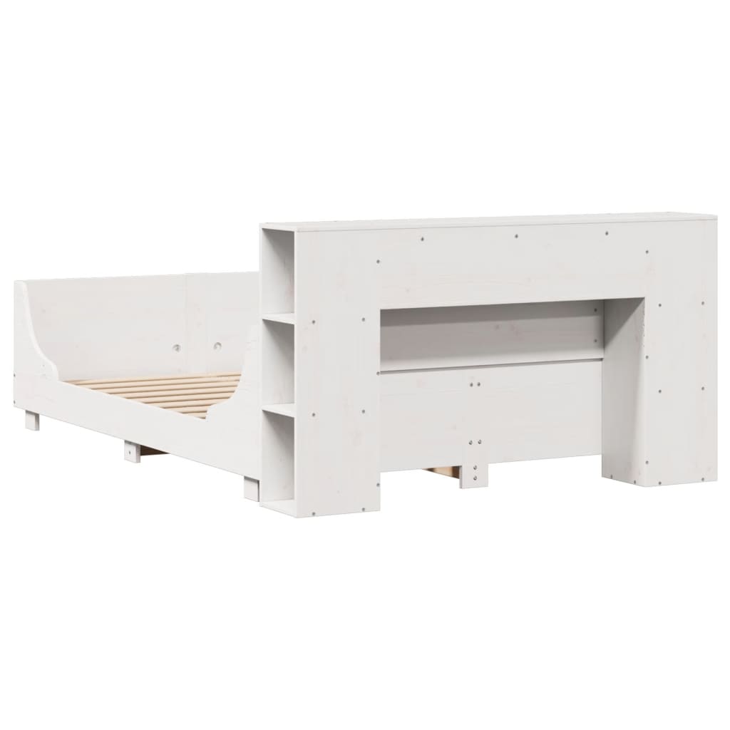 Bed Frame without Mattress White 160x200 cm Solid Wood Pine