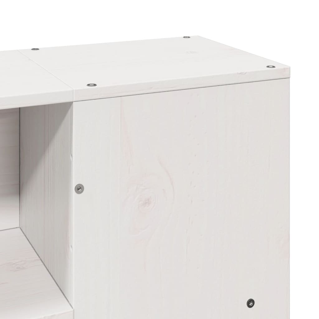 Bed Frame without Mattress White 150x200 cm King Size Solid Wood Pine