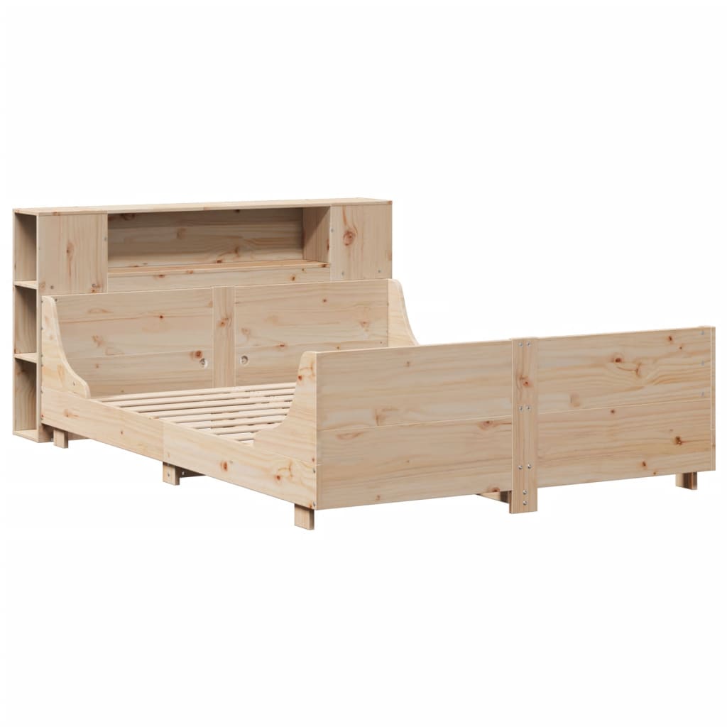 Bed Frame without Mattress 120x200 cm Solid Wood Pine