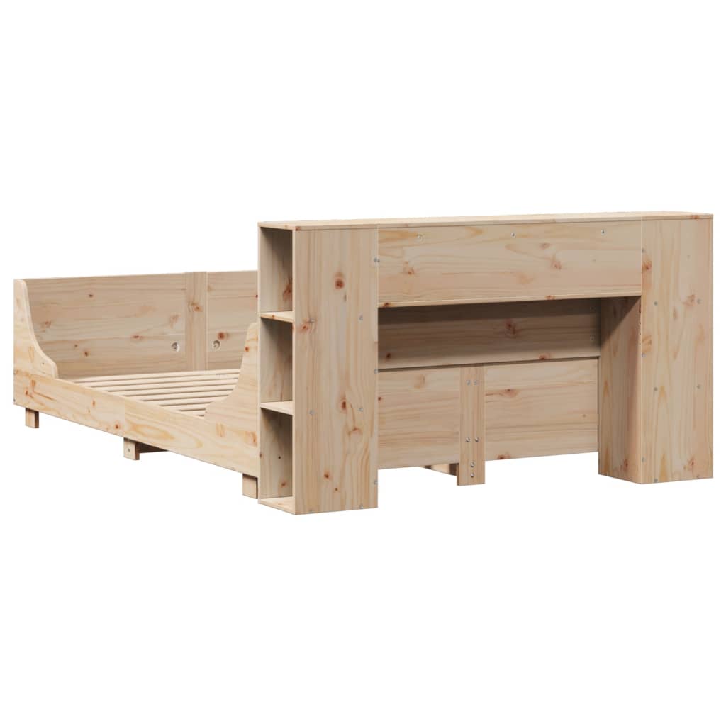 Bed Frame without Mattress 135x190 cm Double Solid Wood Pine