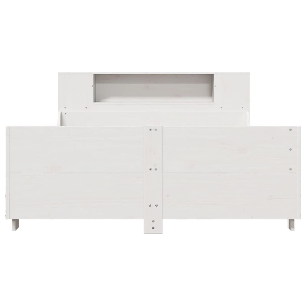 Bed Frame without Mattress White 120x190 cm Small Double Solid Wood Pine