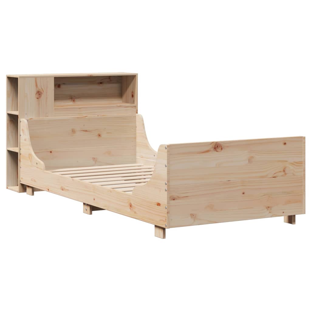 Bed Frame without Mattress 100x200 cm Solid Wood Pine