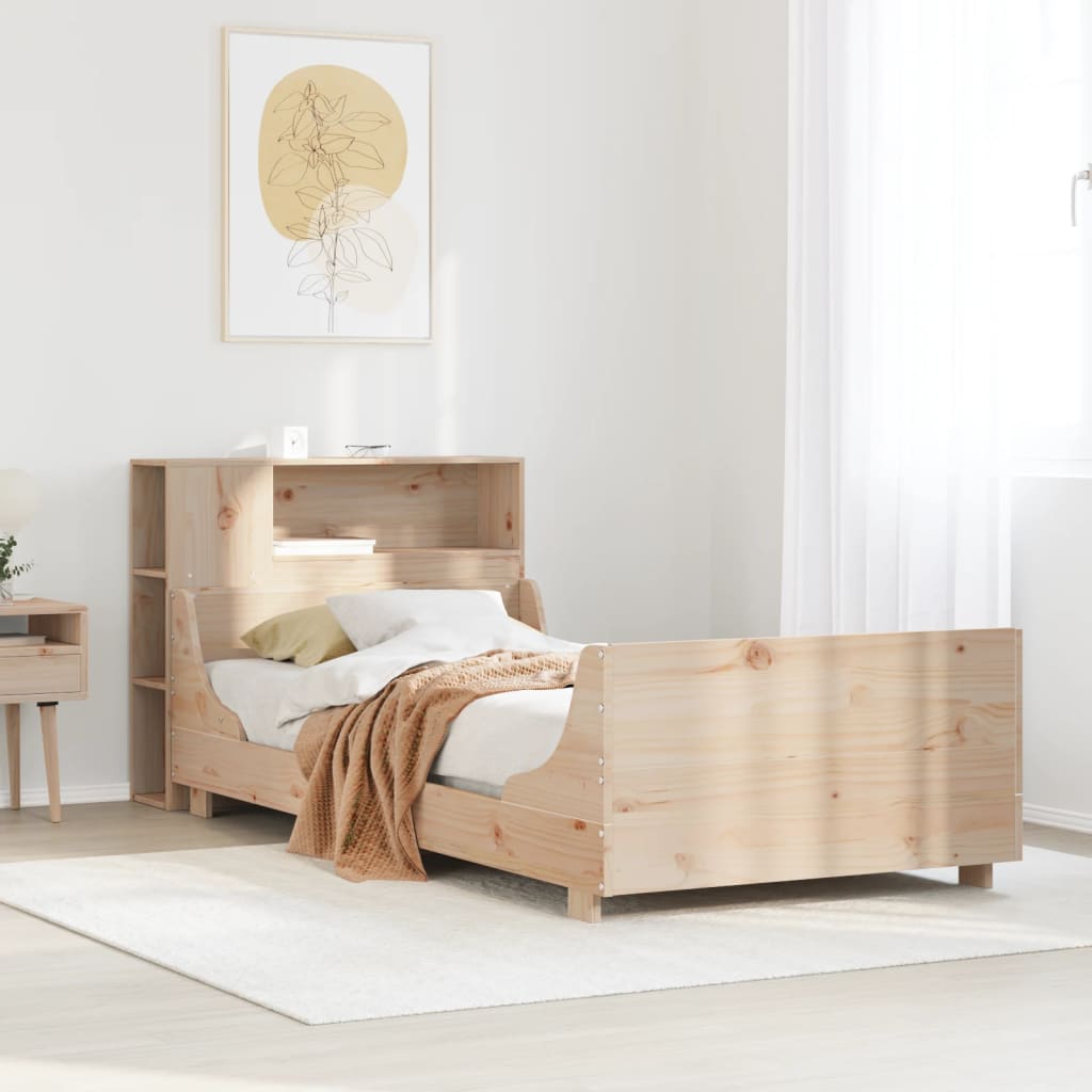 Bed Frame without Mattress 100x200 cm Solid Wood Pine
