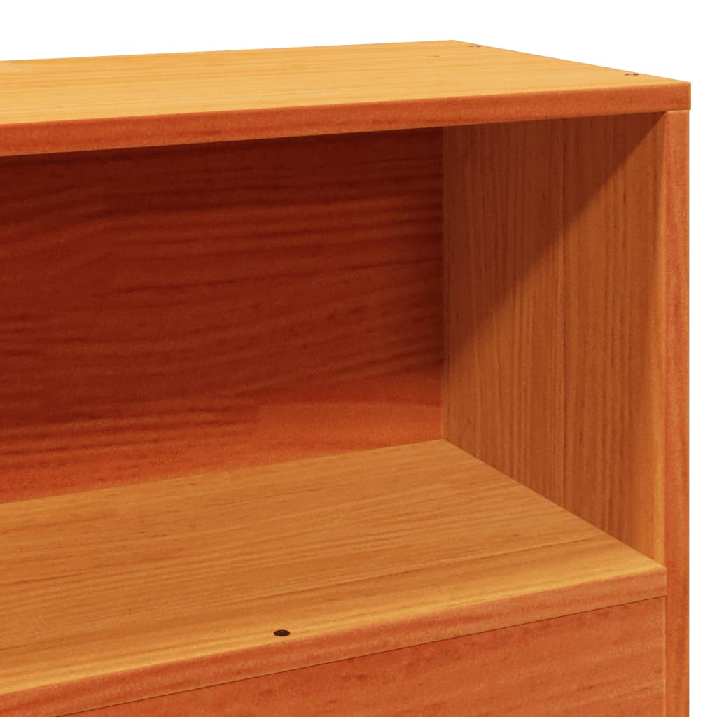 Bed Frame without Mattress Wax Brown 100x200 cm Solid Wood Pine