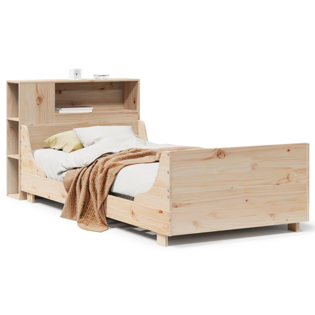 Bed Frame without Mattress 90x200 cm Solid Wood Pine