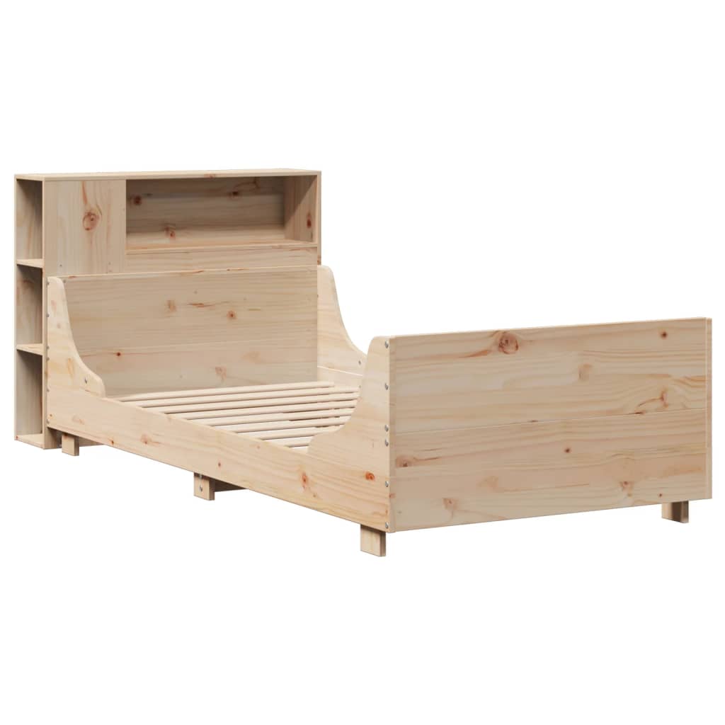 Bed Frame without Mattress 90x200 cm Solid Wood Pine
