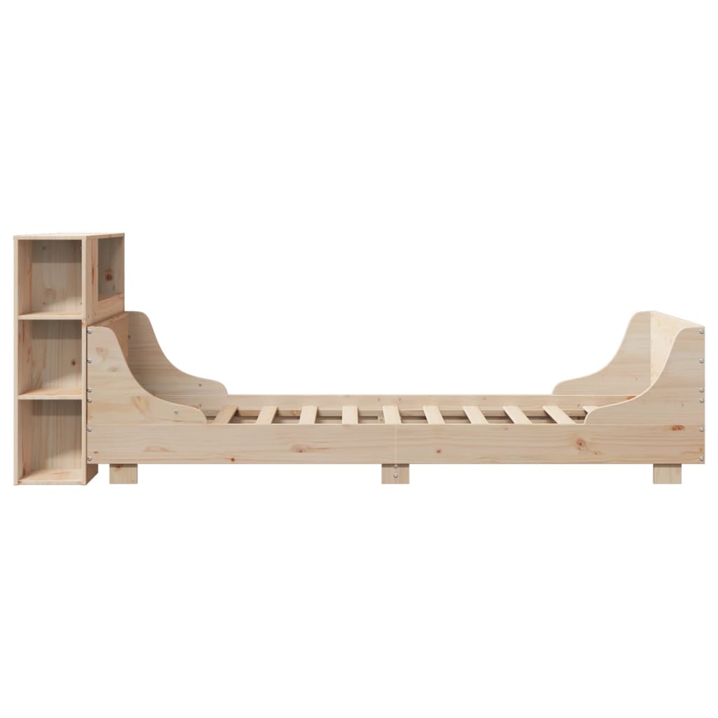 Bed Frame without Mattress 90x200 cm Solid Wood Pine