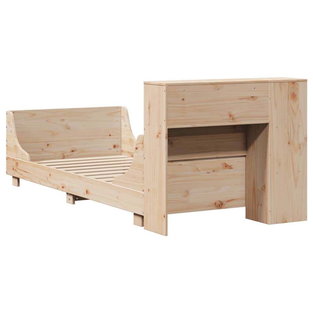Bed Frame without Mattress 90x200 cm Solid Wood Pine