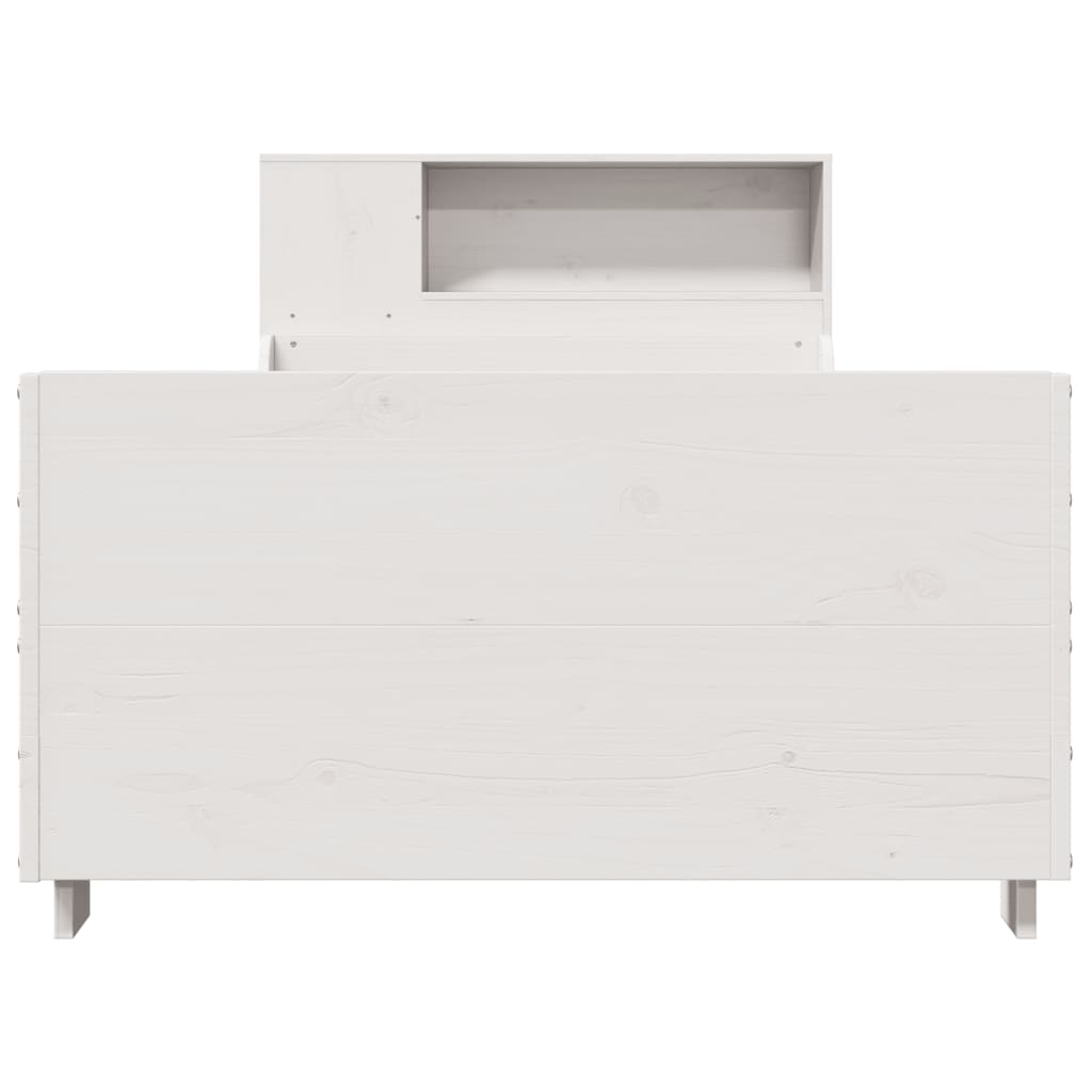 Bed Frame without Mattress White 90x190 cm Single Solid Wood Pine