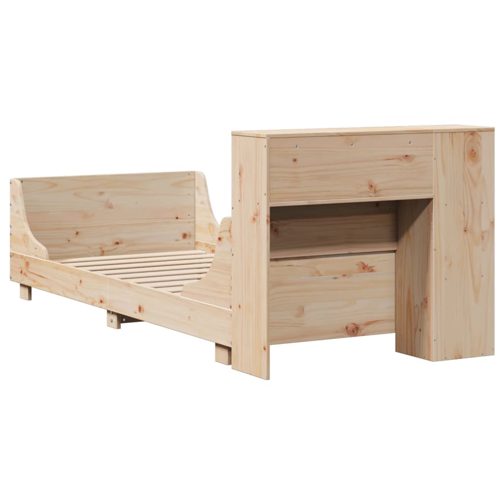 Bed Frame without Mattress 75x190 cm Small Single Solid Wood Pine