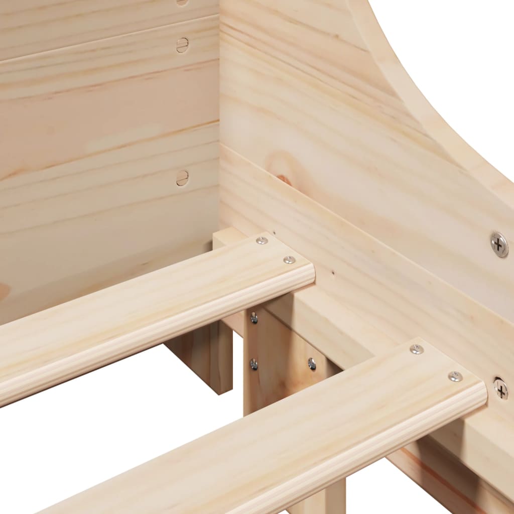 Bed Frame without Mattress 75x190 cm Small Single Solid Wood Pine