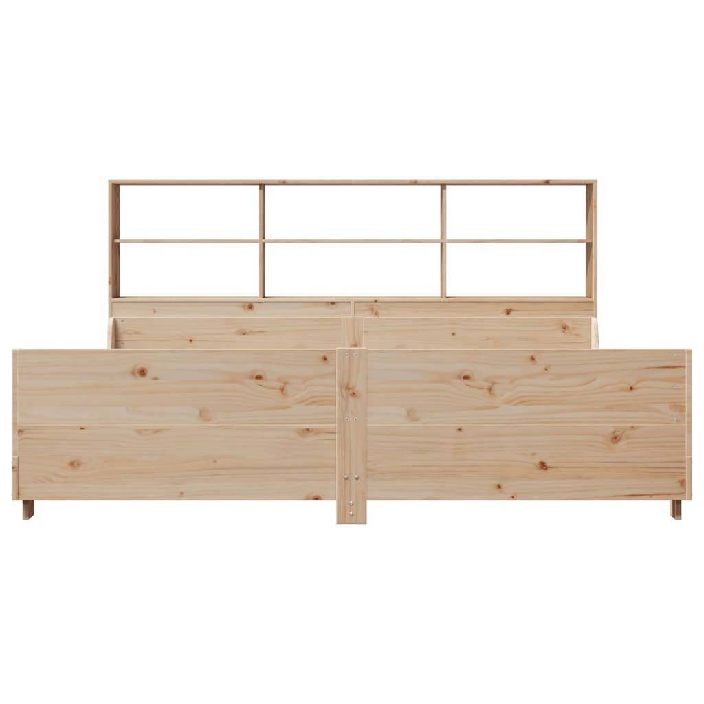 Bookcase Bed without Mattress 180x200 cm Super King Solid Wood