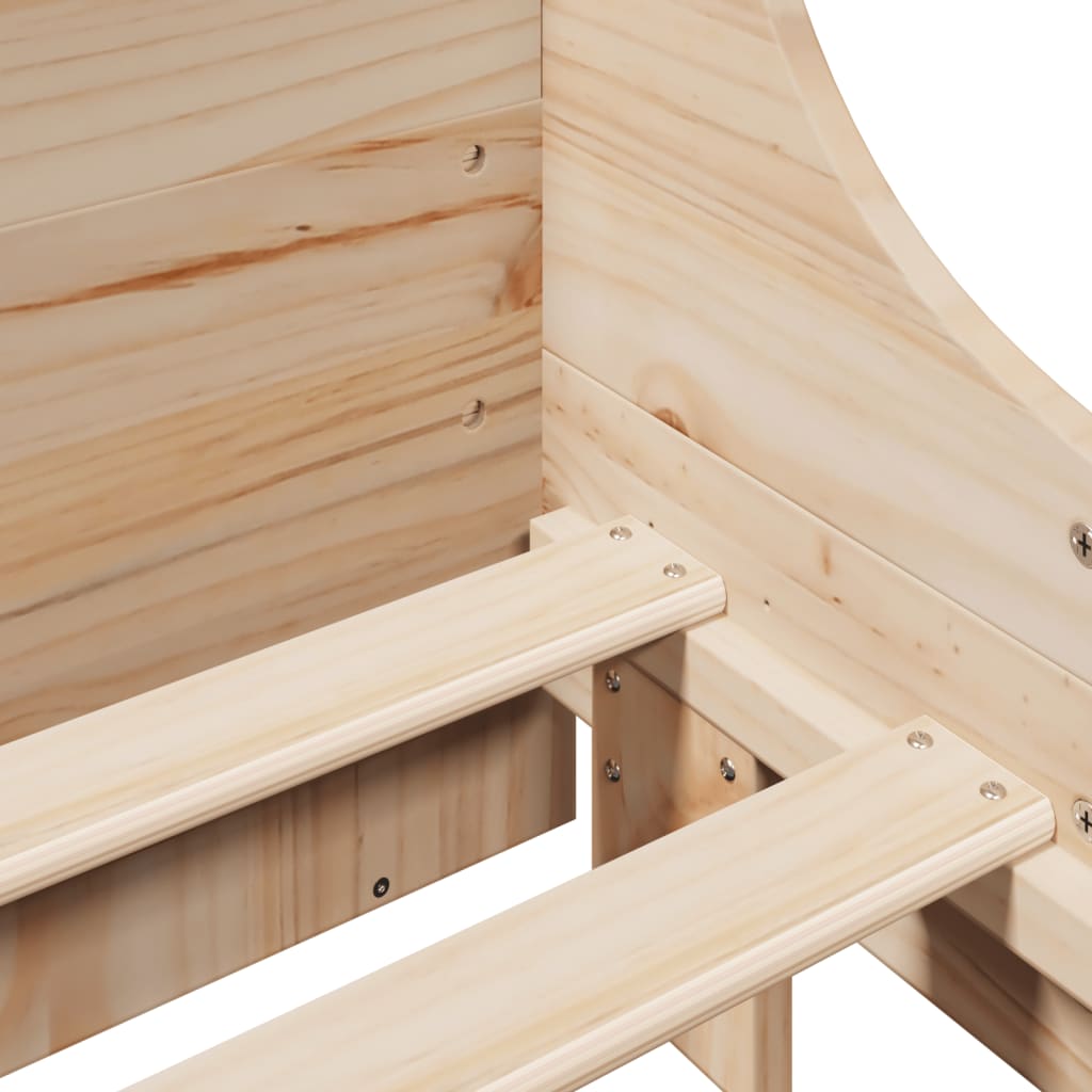 Bookcase Bed without Mattress 160x200 cm Solid Wood