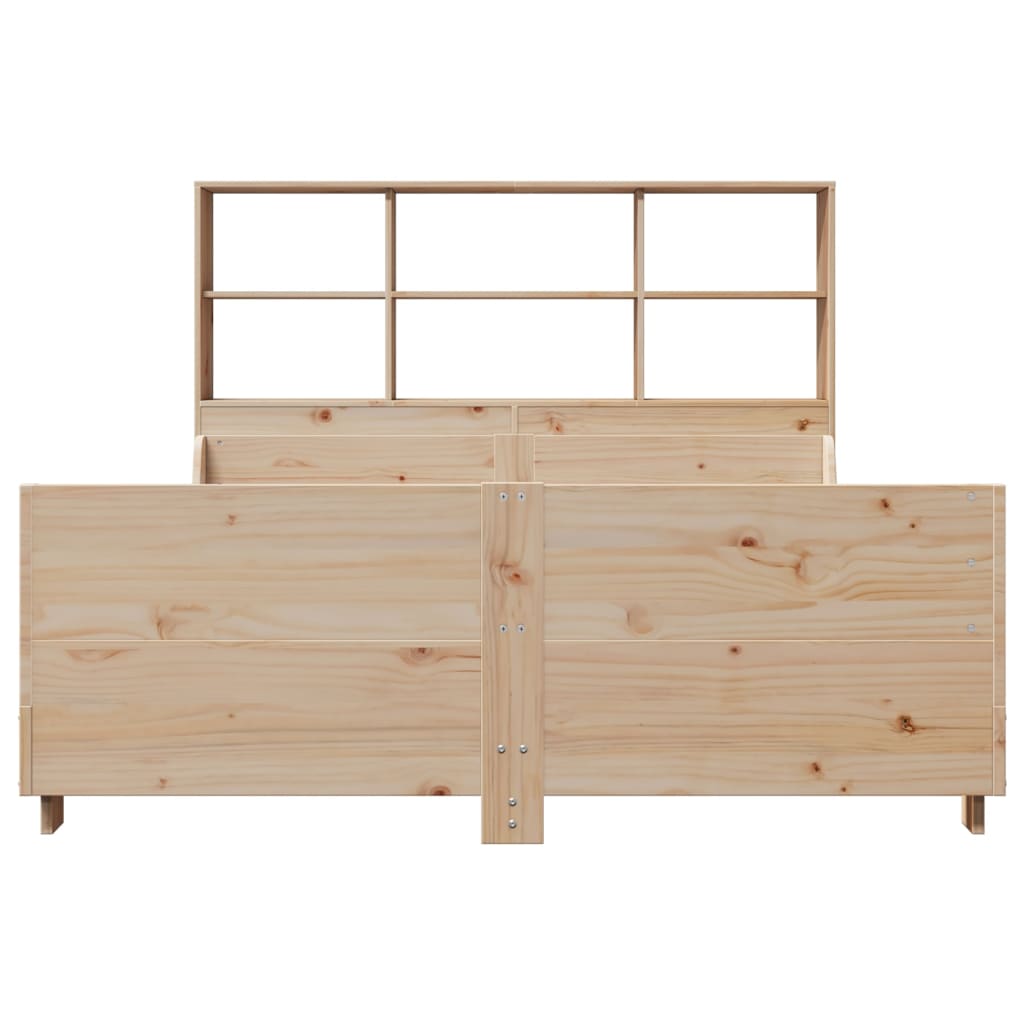 Bookcase Bed without Mattress 140x200 cm Solid Wood
